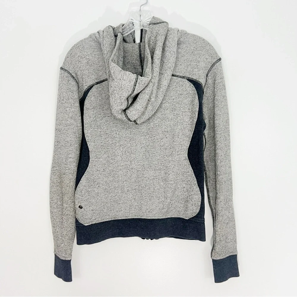 Lululemon On The Daily Hoodie Heathered Black / Heathered Dark Grey Size 4 - Picture 10 of 10